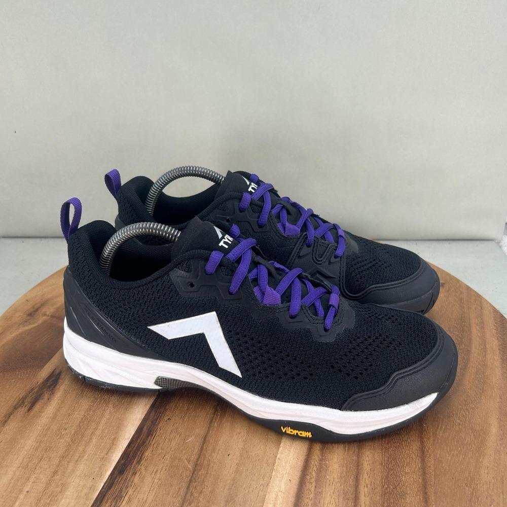 Tyrol Velocity V Pickleball Shoes Womens 10 Black Purple Vibram Sole 4100
